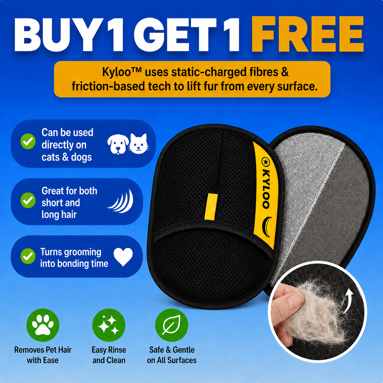 Kyloo™ Fur Remover Mitt